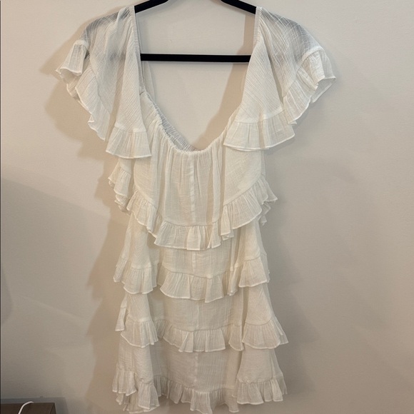 DO+BE White Ruffle Dress - Picture 2 of 3